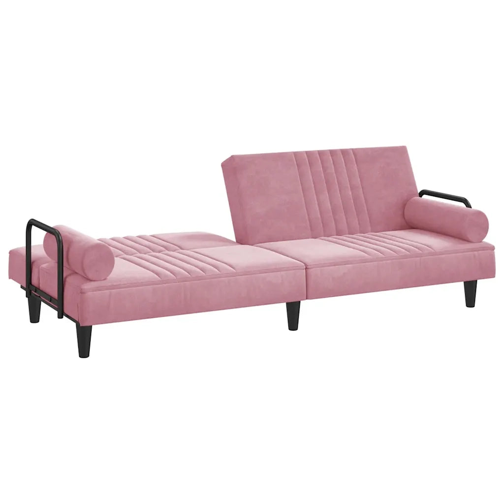 Divano letto | Sof¨¤ letto | Letto singolo con Braccioli Rosa in Velluto