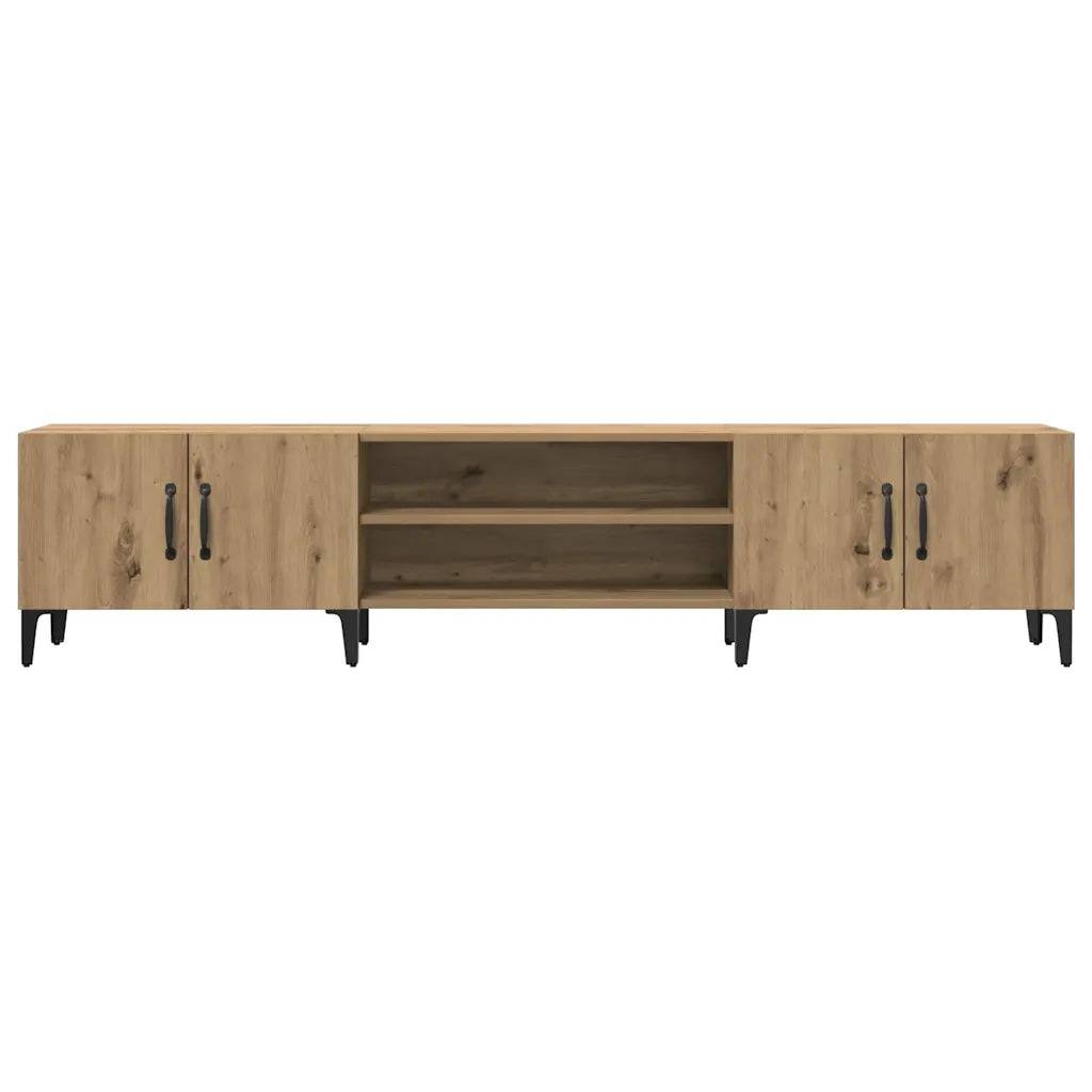 Mobile TV Rovere Artigianale 180x31,5x40cm in Legno Multistrato