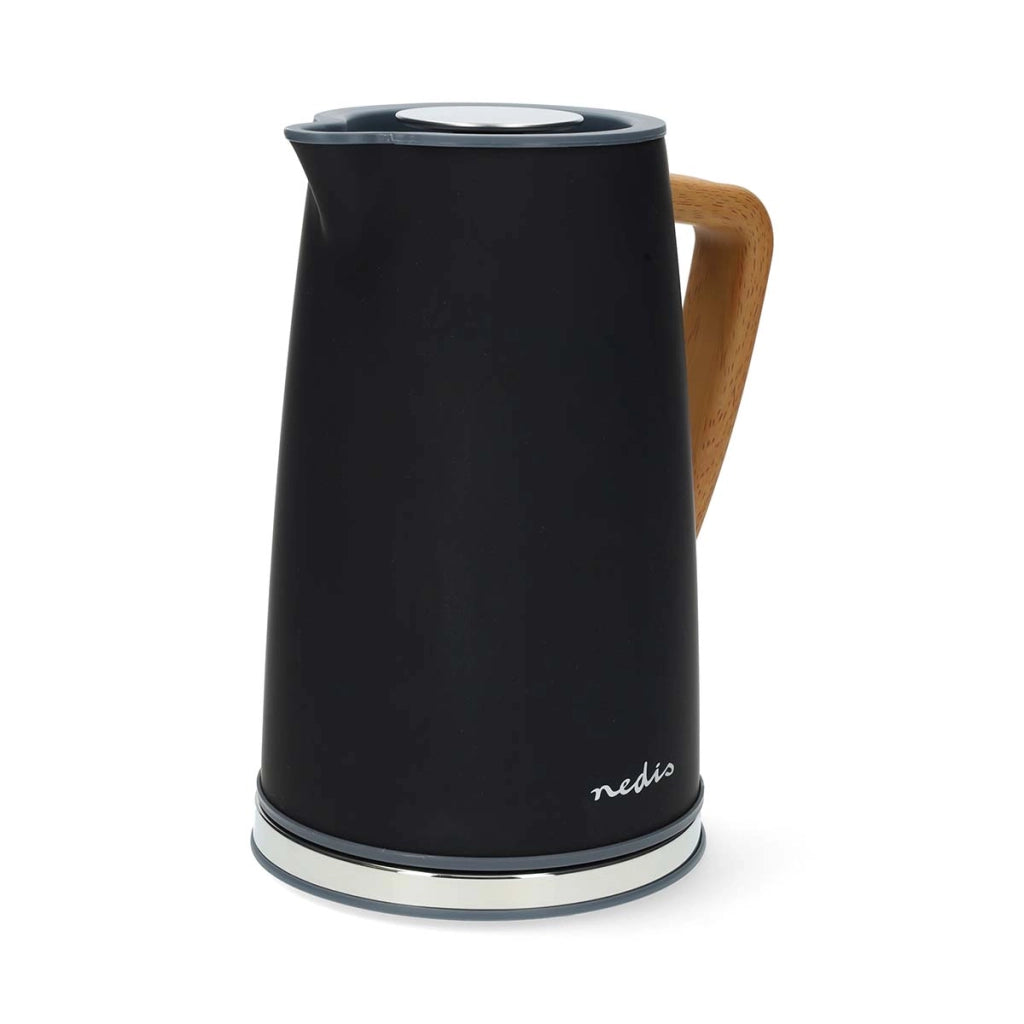 Bollitore elettrico Soft Touch da 1,7 l 2200 W con regolatore Strix Nero Nedis