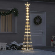 Albero di Natale LED con 290 LED Bianco caldo 250 cm Metallo