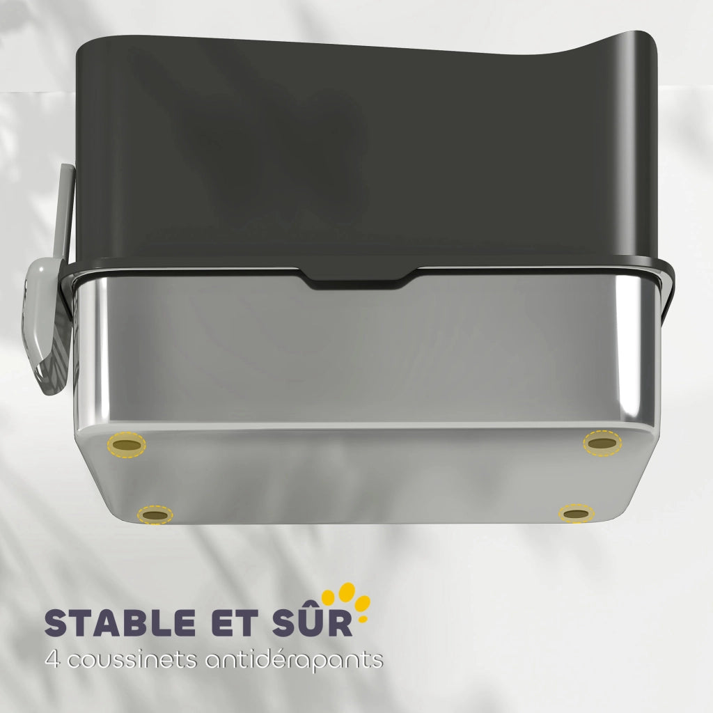 Lettera per Gatti ¨C zephmum ¨C Nero Acciaio Inox 60x40x38 cm