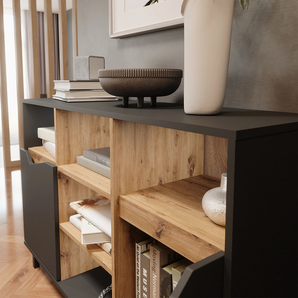 Vicco Credenza Antracite/Artisan 120 x 81.3 cm con 2 porte
