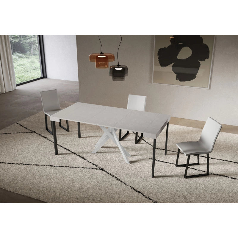Consolle allungabile 90x40/300 cm Saki telaio Bianche - Cashmere