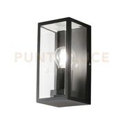 APPLIQUE MONDRIAN NERA 1 LUCE ATTACCO E27 IP44 11X13X23,6CM IN METALLO E VETRO