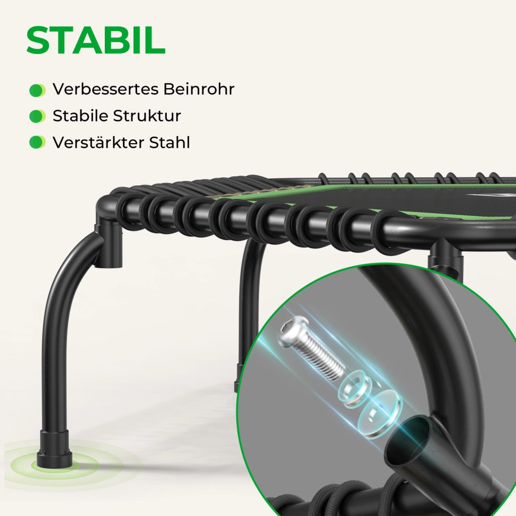 Trampolino Fitness per Adulti ¨C zephmum ¨C Grigio, ? 122 cm