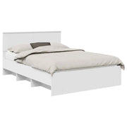 Letto matrimoniale | Letto per adulti | Struttura del letto Bianco 160 x 200 cm Legno multistrato