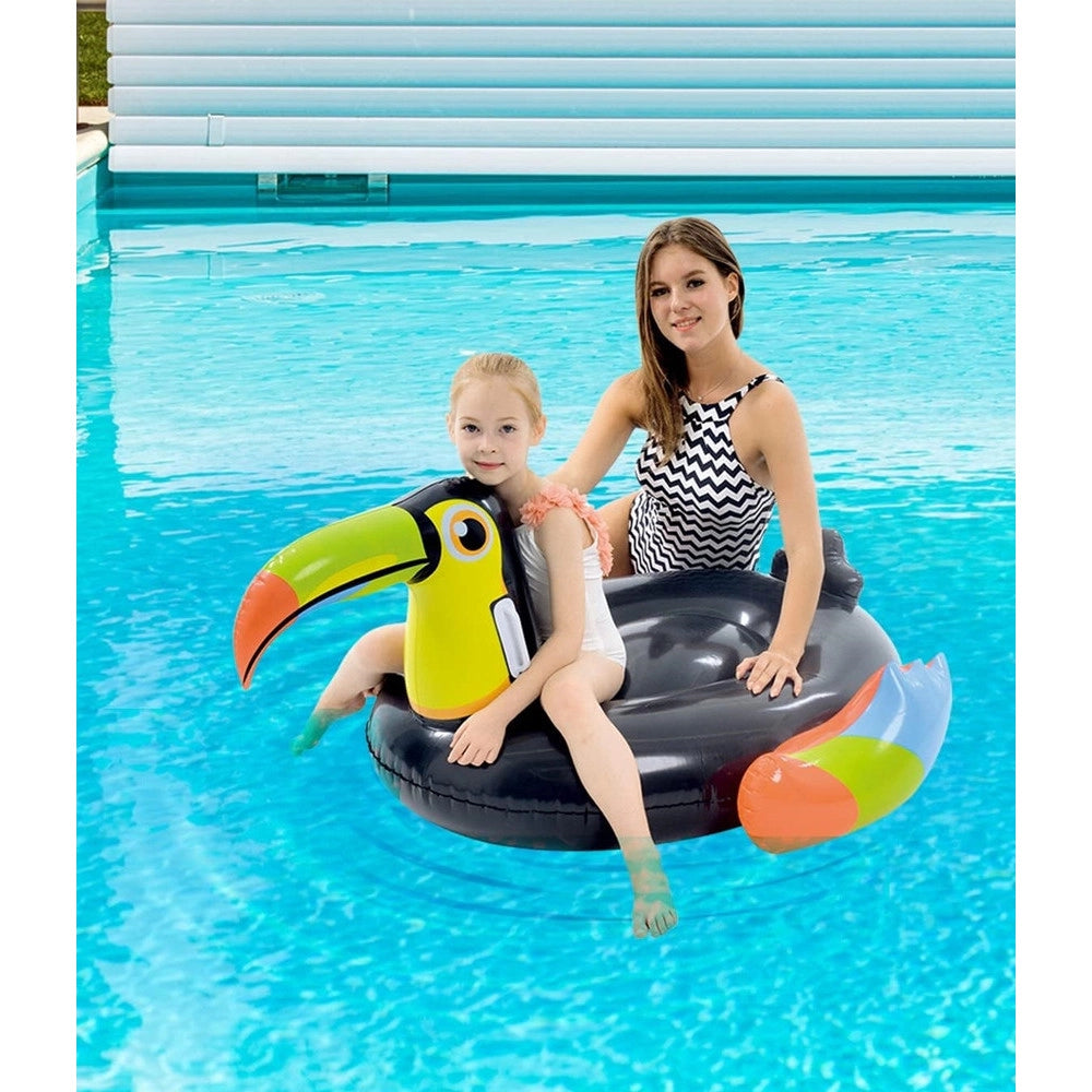 Trade Shop - Gonfiabile Forma Di Tucano Materasso Galleggiante Piscina Spiaggia 128x104x60cm 016142 -