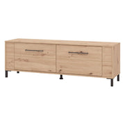 Nazzaro, Mobile Porta tv un Ripiano, 157x40x52h cm Marrone Rovere Nodi