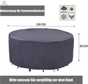 Copertura impermeabile per mobili da giardino - Protezione da condizioni meteorologiche - 1 pezzo - Grigio - Materiale: tessuto impermeabile