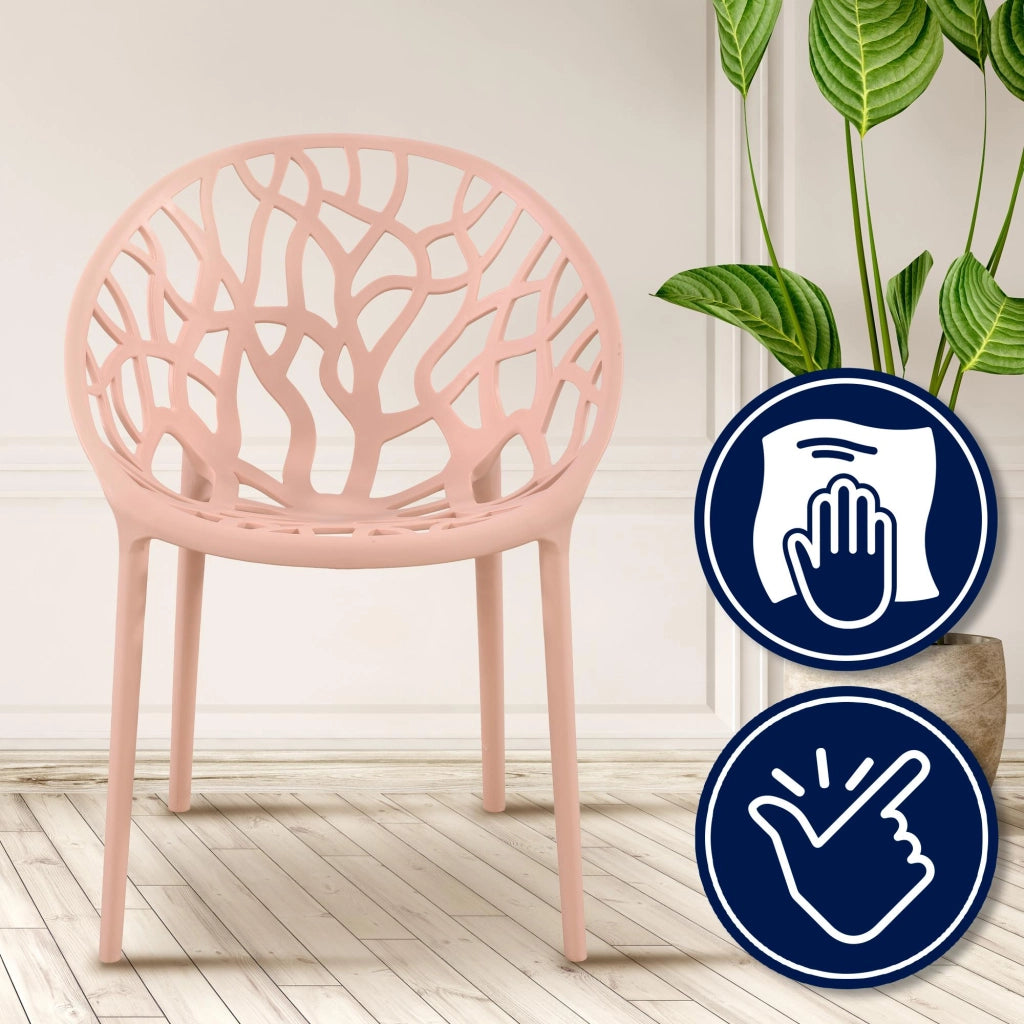 Set 4 sedie da giardino HOPE Rosa