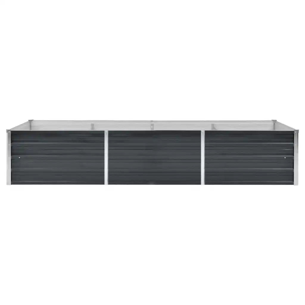 Letto Rialzato Giardino Antracite 240x80x45 cm Acciaio Zincato
