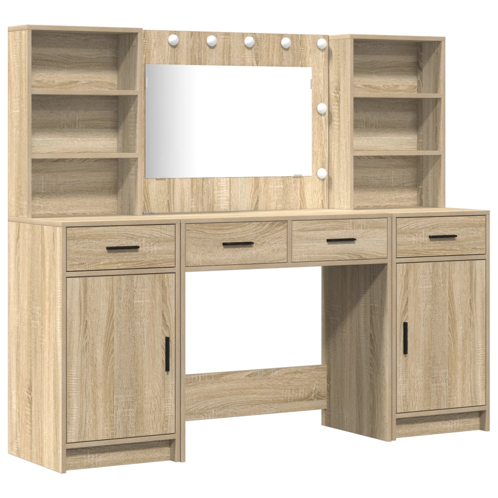 Set ComÃ² 3 Pezzi  in Legno Ingegnerizzato Rovere Sonoma