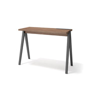Scrivania Herdasa effetto noce gambe faggio in grafite 75x107x49