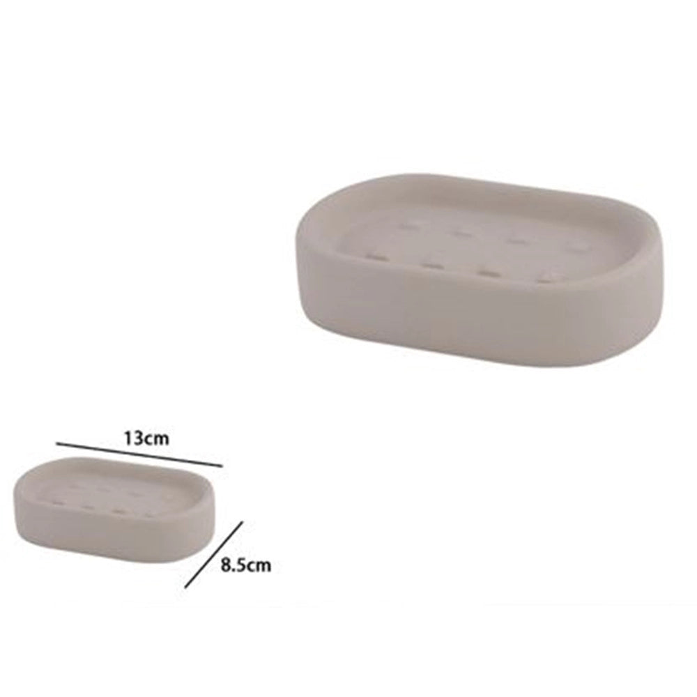 Trade Shop - Porta Sapone Piatto Supporto Saponetta Accessorio Arredo Per Bagno Tortora 87815 -