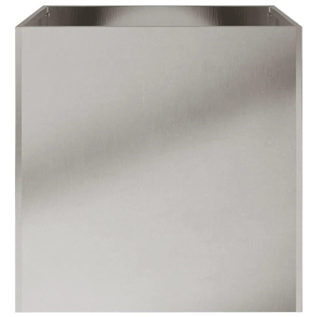 Fioriere 2 pz Argento 42x40x39 cm in Acciaio Inox 841556