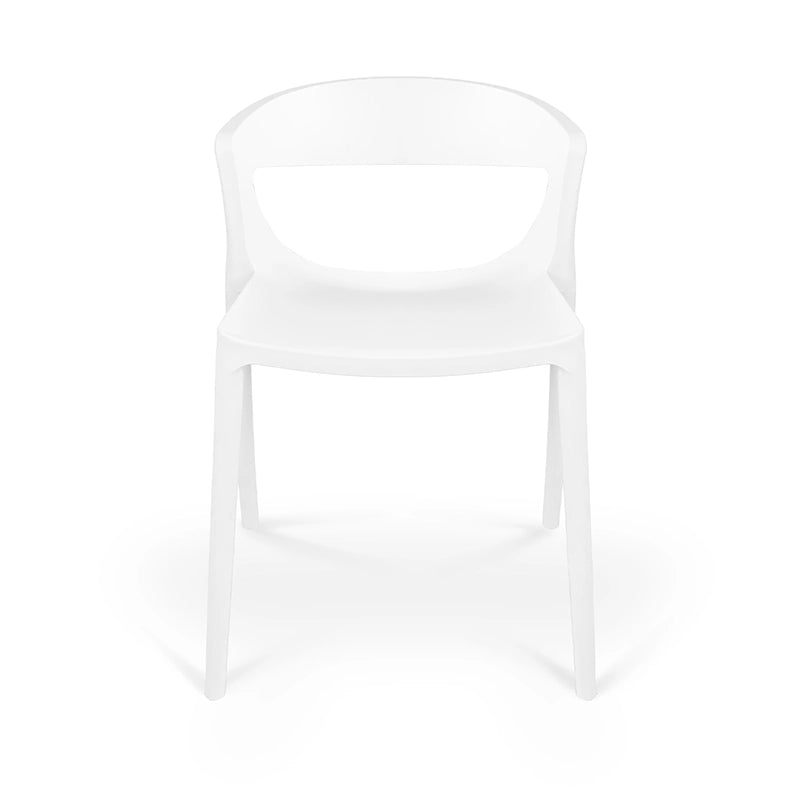 Set di 2 sedie impilabili in plastica bianca – Gaia - SD08GAPP