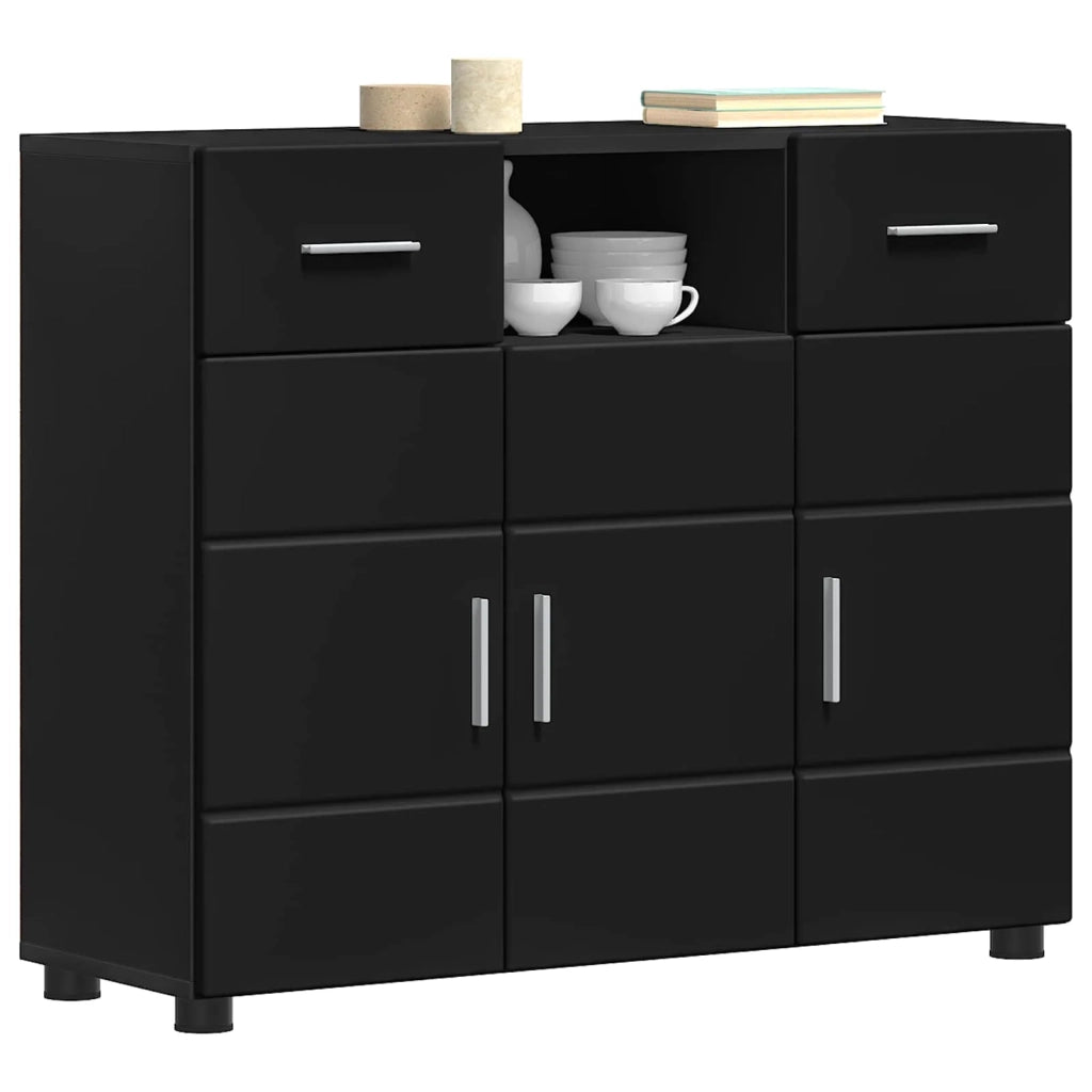 Armadio in Legno Nero 88,5 x 30,5 x 73 cm Legno multistrato CFW2829185