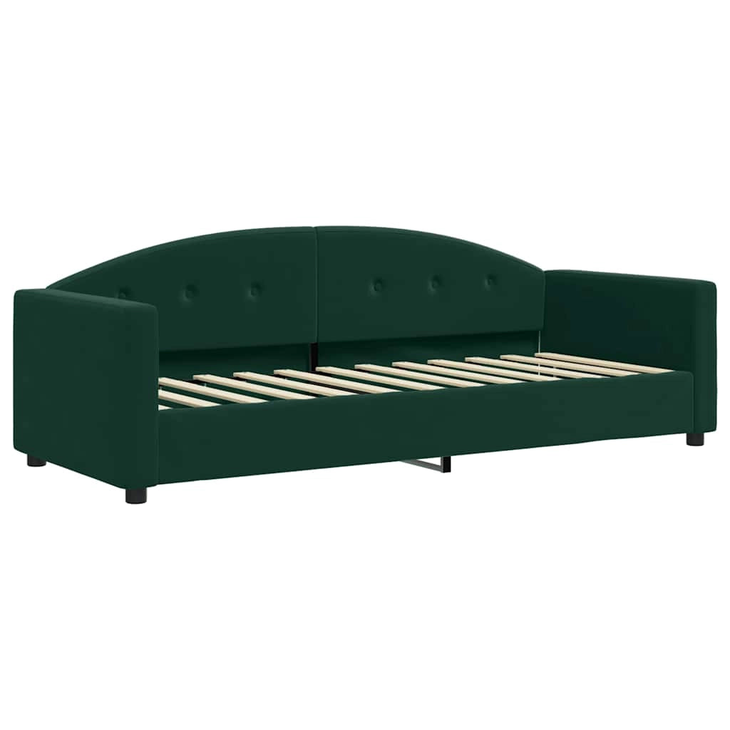 Divano Letto con Materasso Verde Scuro 80x200 cm in Vellutocod mxl 71806