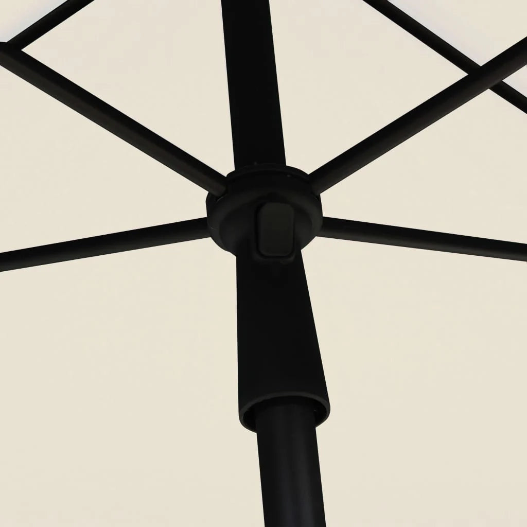 Ombrellone da giardino con palo 210 x 140 cm sabbia 02_0008328