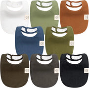 Set di 8 slabber biologici per bambini, di cotone, morbidi e lavabili (basics)