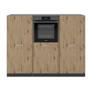 Vicco Cucine componibili piccole Rovere artigianale/antracite 180 cm senza piano di lavoro