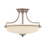 Lampada A Soffitto Contemporanea Griffin Metallo Cromo Lucido 3 Luci E27