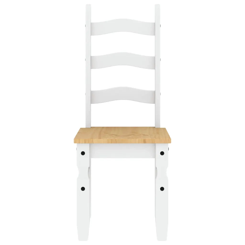 Set da Pranzo 5 pz PANAMA Bianco in Legno Massello di Pino 3345199