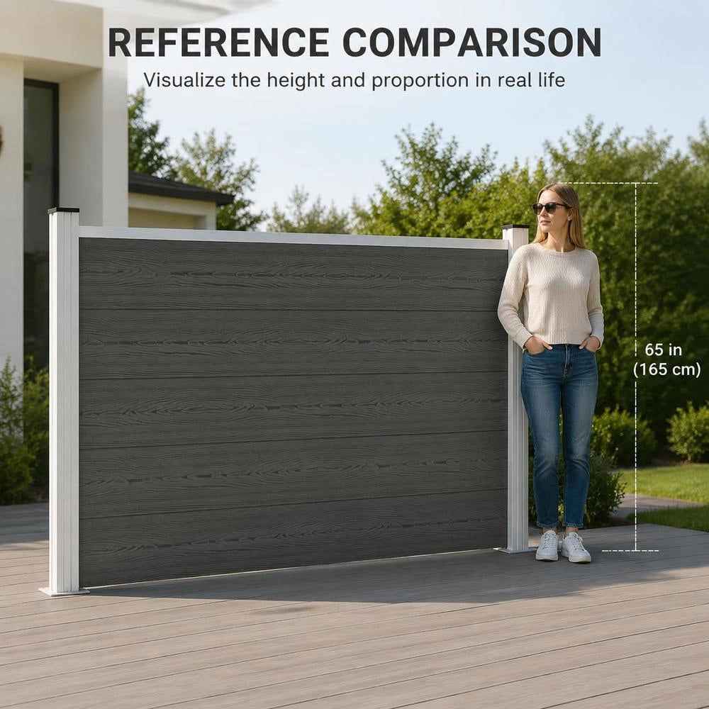 Garden Fence WPC 175x105 Cm Grey