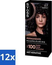 Colorazione 2 in 1 - Nero-Bruno - Smalto per Capelli - Copertura Grigia - Riduce la Frangia - Pacchetto Economico - 12 pezzi