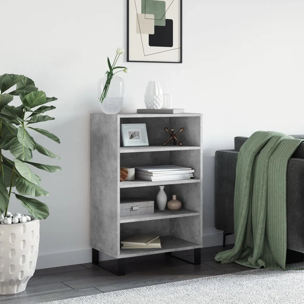 Credenza-Buffet-Armadio da cucina Grigio Cemento 57x35x90 cm in Legno Multistrato 716315