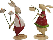 Decorazione di Pasqua - Orso di Pasqua decorativo di metallo set da 2