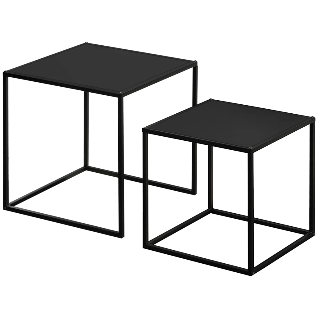 Tavolino da caff¨¨ moderno ¨C zephmum ¨C nero, metallo, 40x40x40