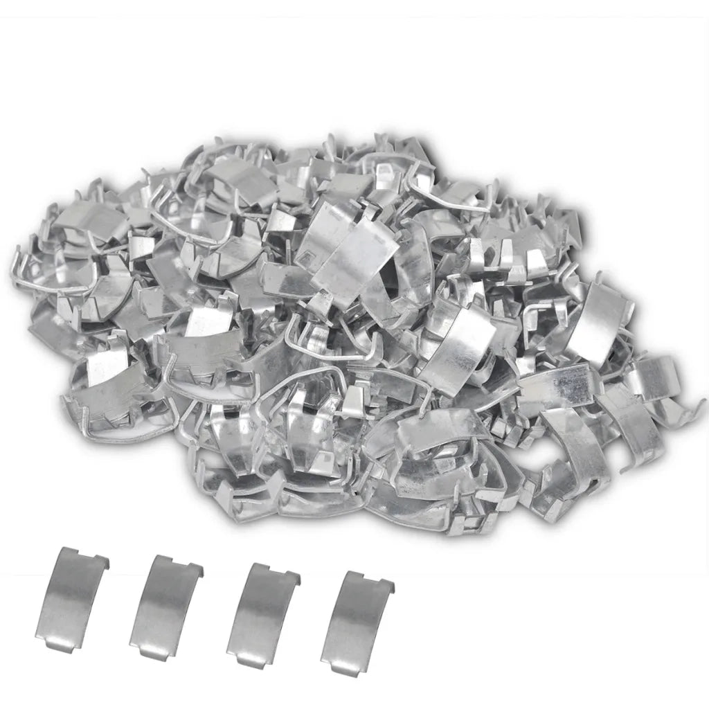 500 Fermagli coda di rondine in acciaio zincato per filo spinato NATO cod mxl 57575