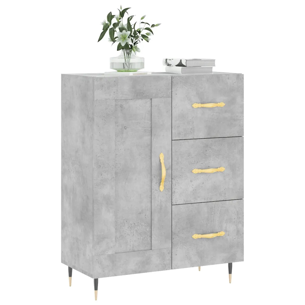 Credenza Grigio Cemento 69,5x34x90 cm in Legno Multistrato 830240