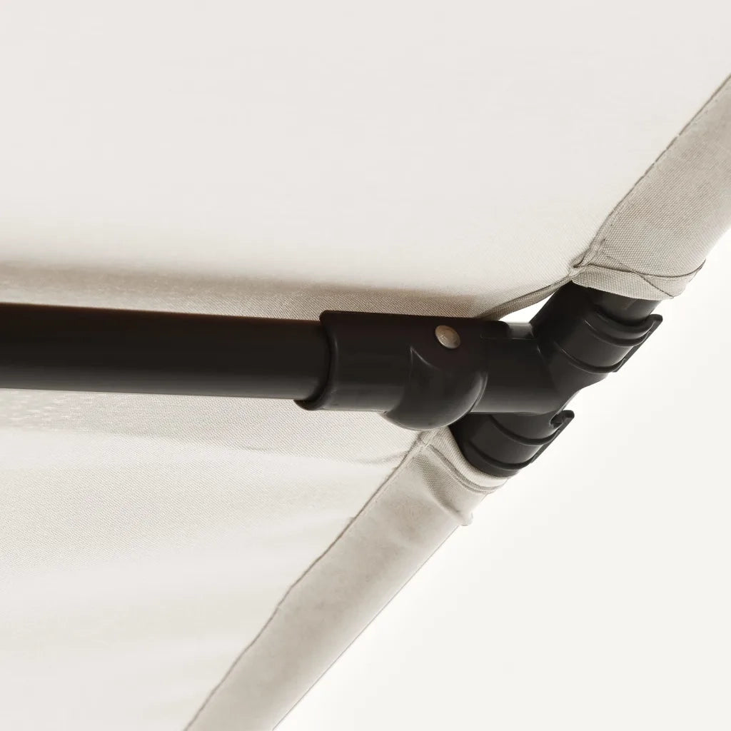 Ombrellone da Esterni Palo in Alluminio 180x110cm Bianco Sabbia 47329