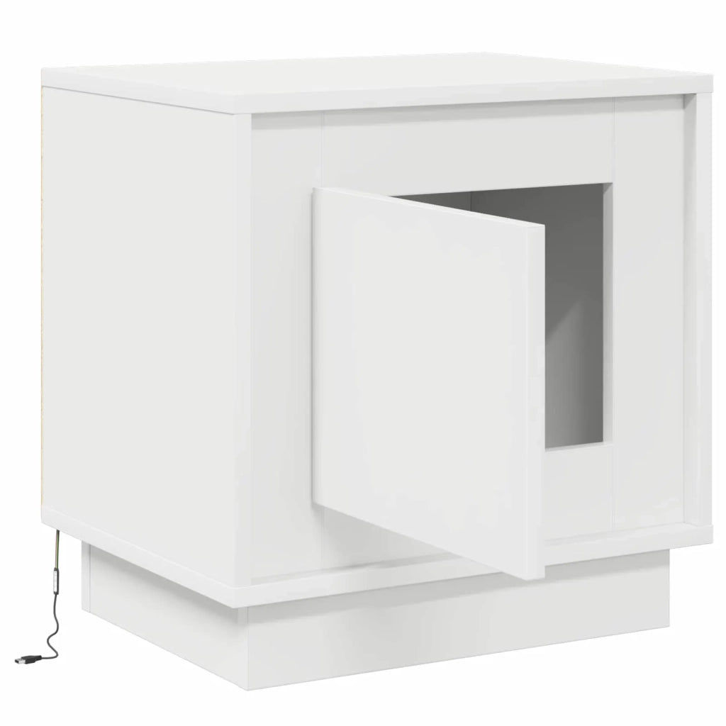 Comodino | Armadio da Notte | Mobiletto da notte Bianco 44 x 34,5 x 45 cm Legno multistrato
