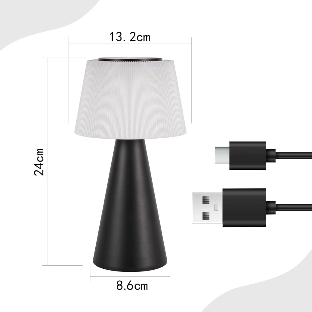 ZMH Lampada da tavolo LED wireless 3600mAh batteria dimmerabile moderna per soggiorno