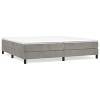 Struttura Letto a Rete a Molle Grigio Chiaro 200x200 cm Velluto 3120790