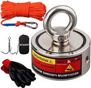 Set di magneti forti per pesce - 320 kg di forza di trazione - N52 neodimio - inclusa 20 m di corda
