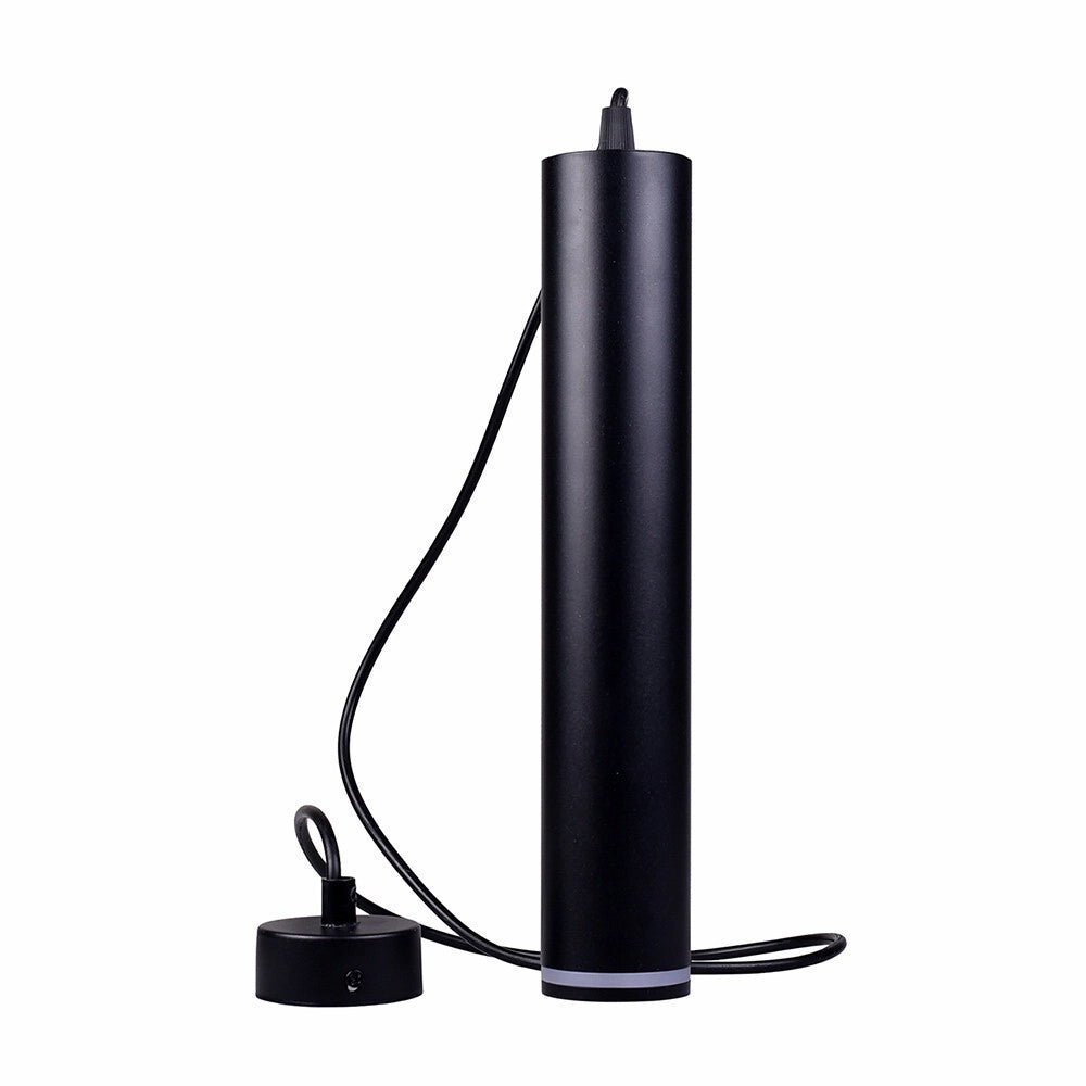 Trade Shop - Lampadario A Sospensione Da Soffitto Forma Cilindrica Lampada Pendente Attacco Gu10 Sp-01 - Nero
