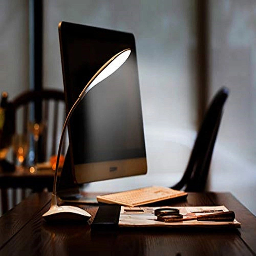 Trade Shop - Lampada Da Tavolo Led Usb Ricaricabile Dimmerabile Touch Design Moderno Dt-2102 -