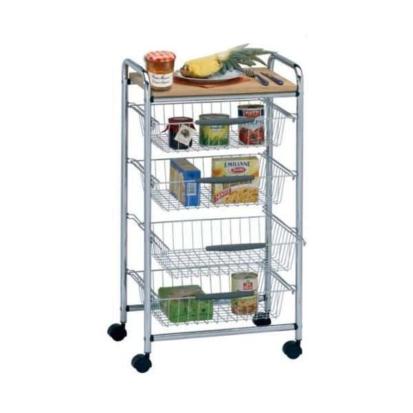 Carrello porta vivande artex 10.50.04 elegance 4 cromo - 10 50 04