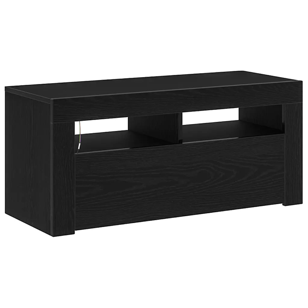 Mobile TV-Credenza per TV-Console TV Rovere Nero 90 x 35 x 40 cm Legno multistrato 275859