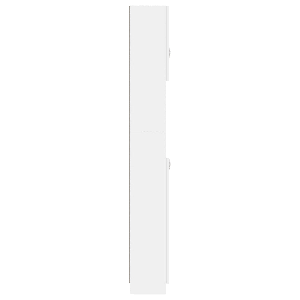 Mobiletto da bagno bianco con vano contenitore 32 x 25,5 x 190 cm realizzato in legno composito bianco 02_0047771
