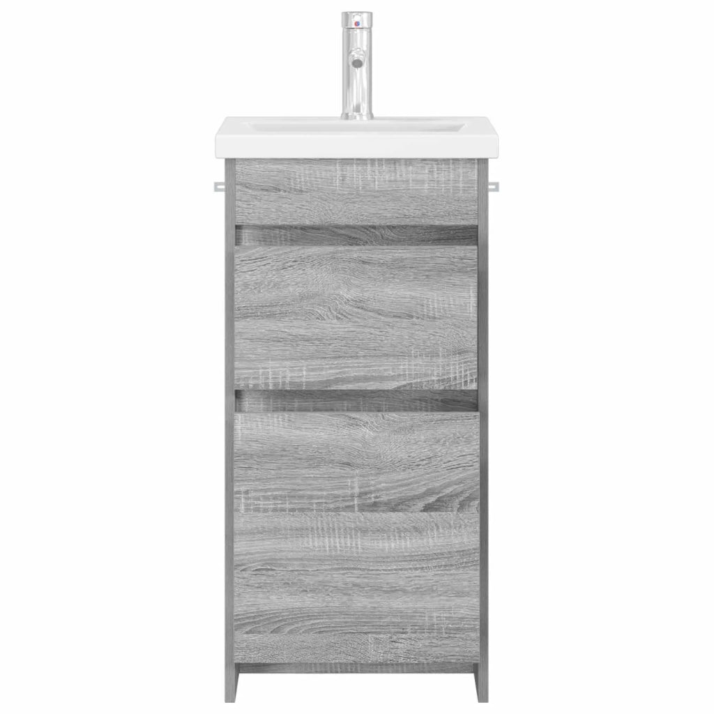 Mobile da bagno con lavabo Sonoma grigio 42 x 40 x 84,5 cm 890725