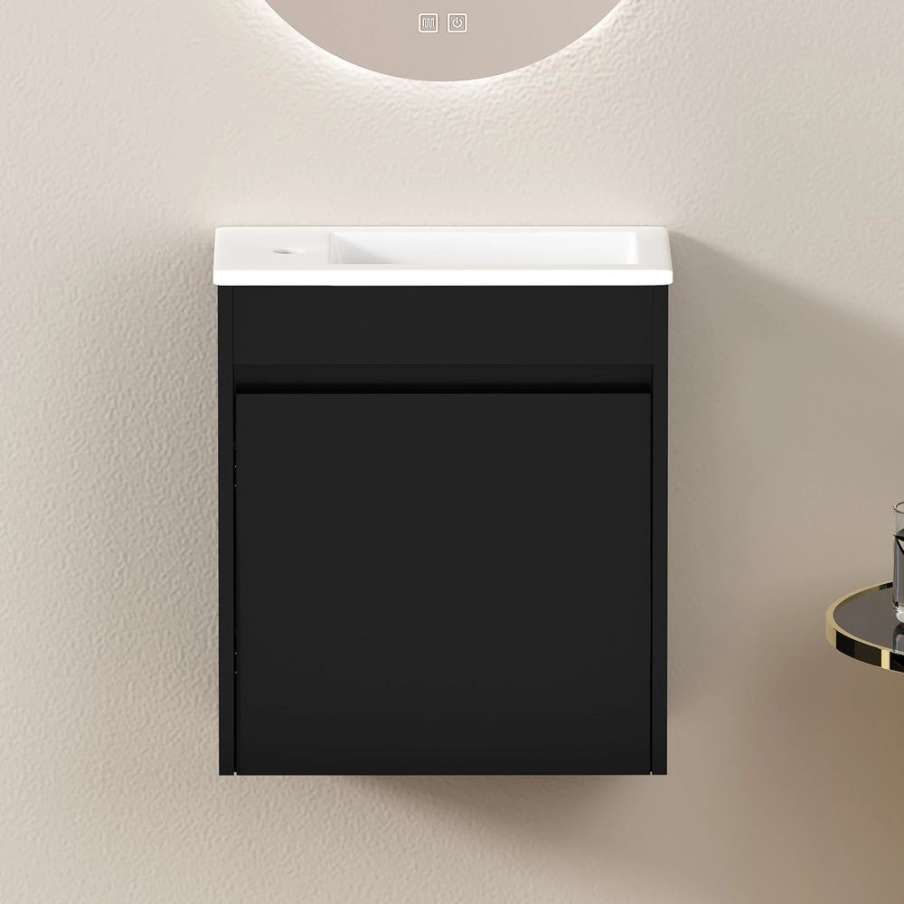 Armadietto Bagno con Anta Soft-Close ¨C Xylo ¨C Nero, 46 cm