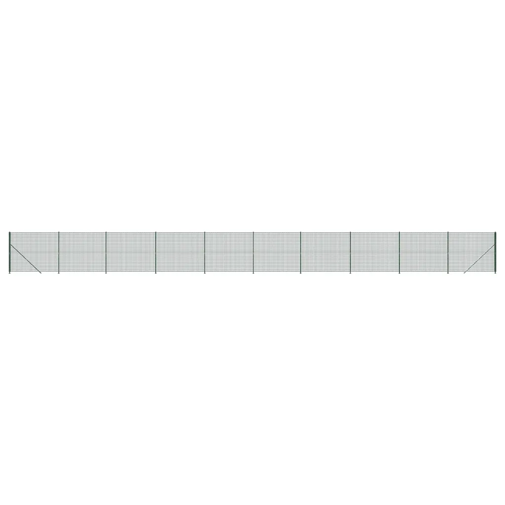 Recinzione da Giardino | Recinzione Metallica con Flangia Verde 1,6x25 m
