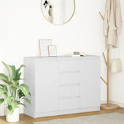 Credenza con Cassetti Bianco 100,5x35x76cm in Legno Multistrato
