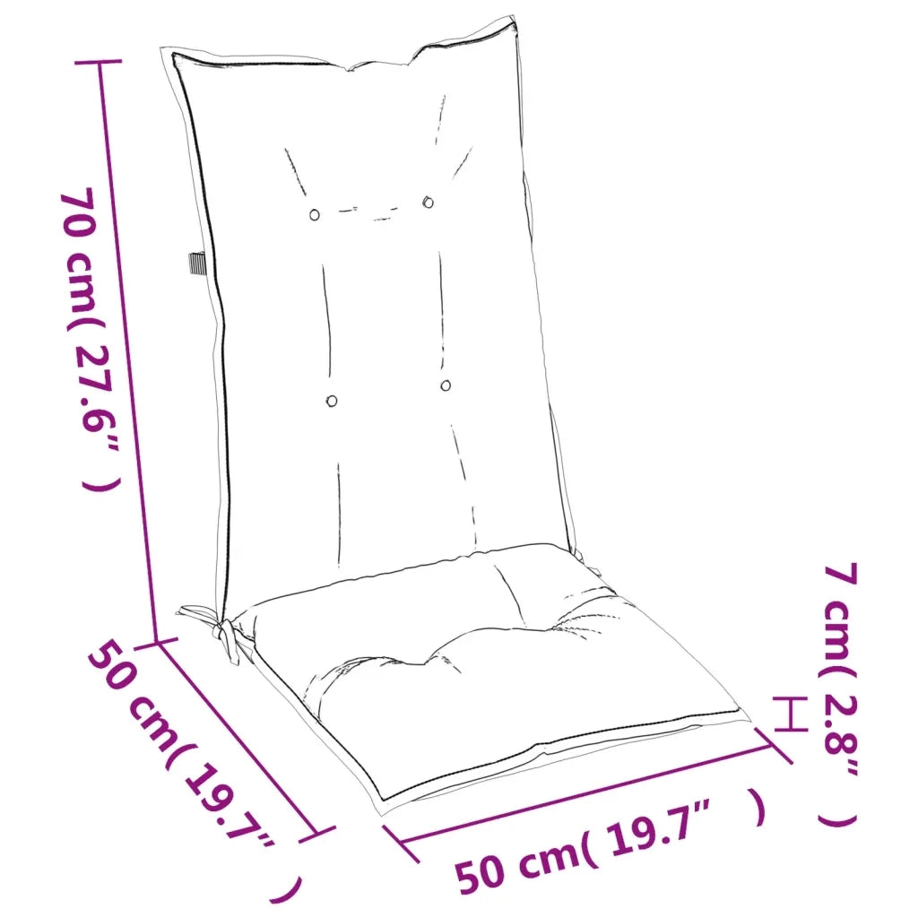 Cuscini per Sedie 6 pz Antracite 120x50x7 cm in Tessuto