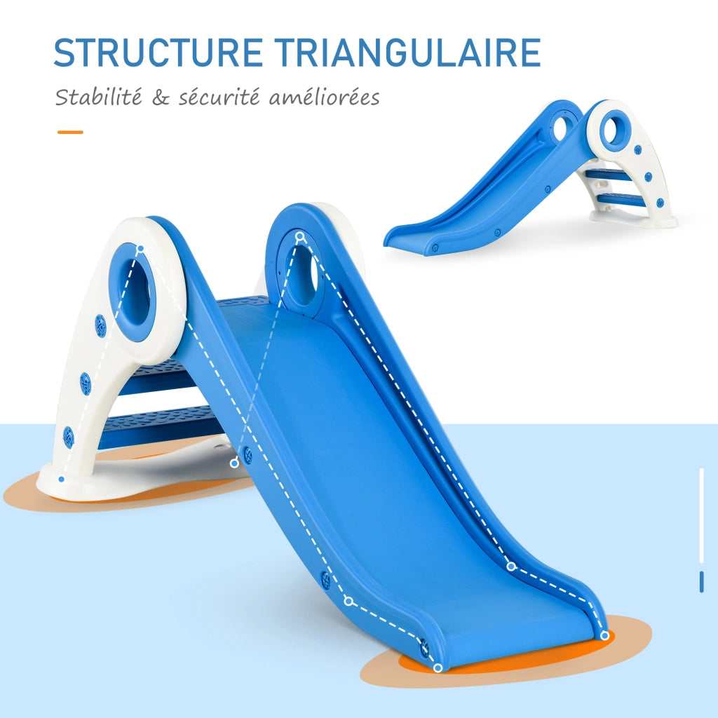 Scivolo Pieghevole per Bambini 3-6 Anni ¨C Xylo ¨C Blu HDPE 120x50x56cm Interno Esterno